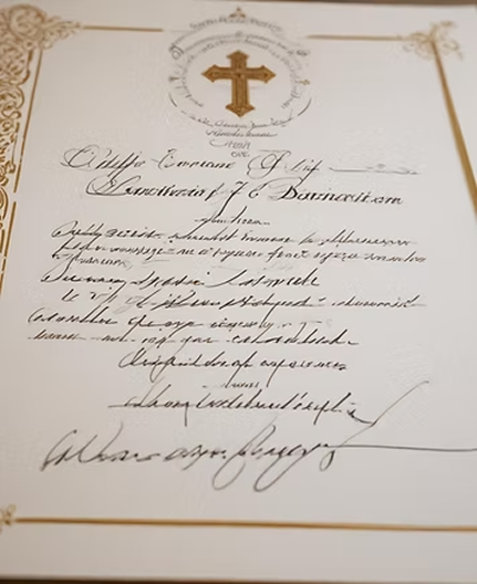 Foto de uma Certidão